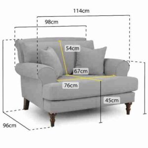 Summer Elegant Grey 3+1+1 Seater Sofa - Image 7