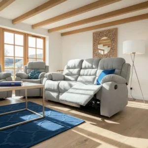 Stanley Manual Recliner Sofa Grey 3+2 - Image 2