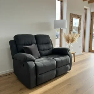 Stanley Manual Recliner Sofa Black Armchair - Image 2