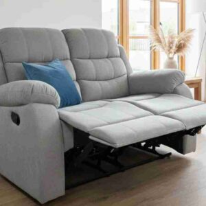 Stanley Manual Recliner Sofa Grey 2 Seater - Image 1