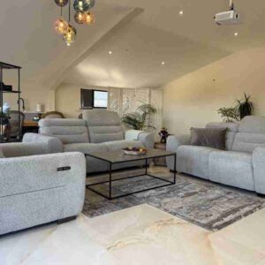 Tokyo Electric Recliner Grey 3+2+1 Seater - Image 1