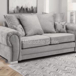 Verona Grey Scatterback 3-Seater Sofa - Image 1