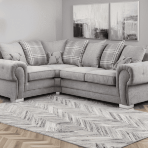 Verona Scatterback Sofa Grey Left Hand Facing Corner - Image 1