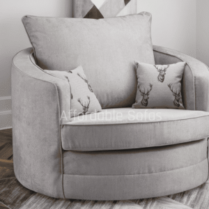 Verona Fullback Sofa Grey Swivel Chair - Image 1