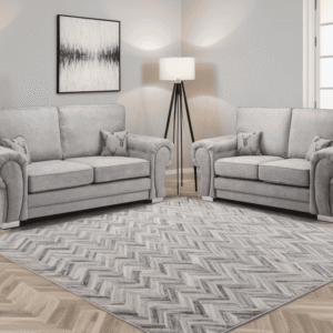 Verona Grey Fullback Sofa 3+2 Set - Image 1