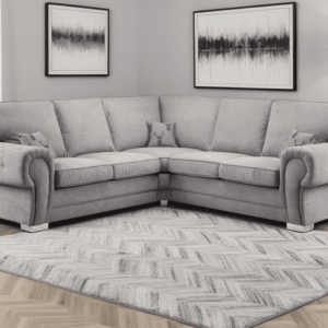 Verona Grey Fullback Large Corner Sofa - Image 1