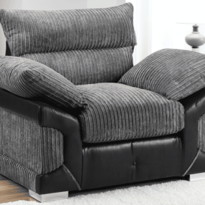 Logan Sofa Black/Grey Armchair - Image 1