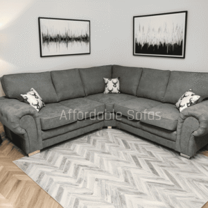 Verona Fullback Sofa Medium Grey Large Corner - Image 1