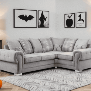 Verona Alaska Silver/Grey Scatterback Right Hand Facing Corner Sofa - Image 1
