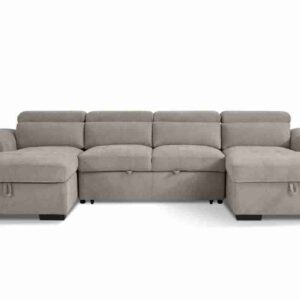 Alaya Sofabed Beige U Shape Corner - Image 5
