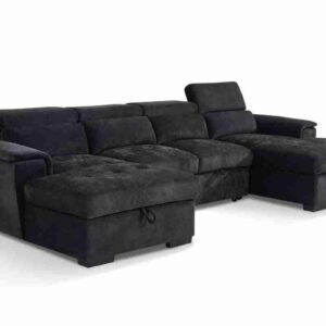 Alaya Sofabed Black U Shape Corner - Image 2