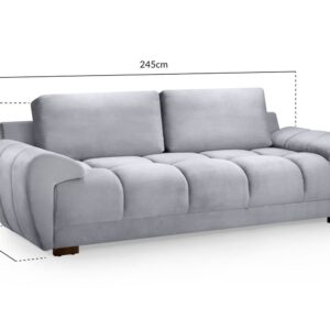 Azzuro Grey 3 Seater Grey - Image 5