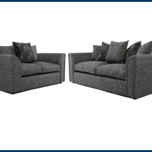 Byron Black Fabric Dundee 2-Seater Sofa - Image 4