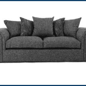 Byron Black Fabric Dundee 2-Seater Sofa - Image 5