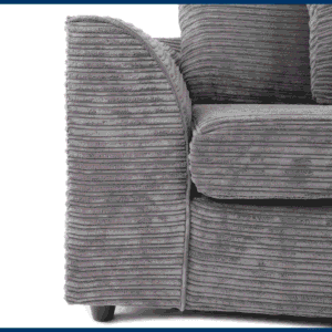 Byron Grey Cord 2-Seater Sofa - Image 7