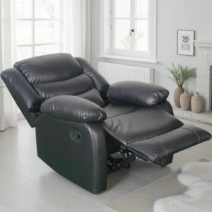 Conrad Manual Recliner Armchair Black - Image 2