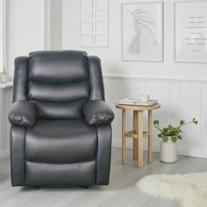 Conrad Manual Recliner Armchair Black - Image 1