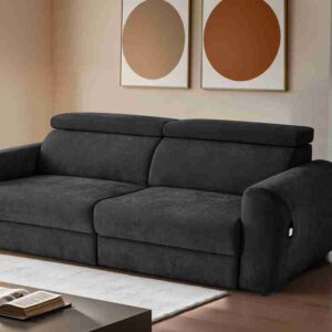 Dakota 3 Seater Electric Sofabed Black - Image 1