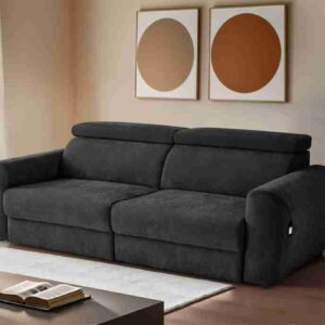 Dakota 3 Seater Electric Sofabed Black - Image 4