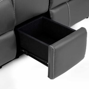 Galaxy Tech Electric Recliner Sofa Grey 3+2+1 - Image 10