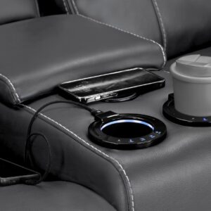 Galaxy Tech Electric Recliner Sofa Grey 3+2+1 - Image 11