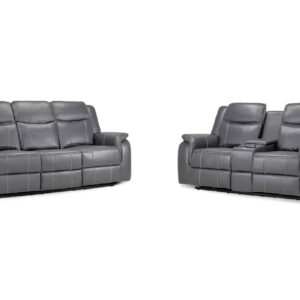 Galaxy Tech Electric Recliner Sofa Grey 3+2+1 - Image 22