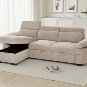 Hudson Sofabed Beige Universal Corner - Image 2