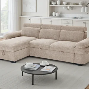Hudson Sofabed Beige Universal Corner - Image 1