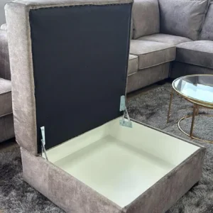 Serena Sofa Brown Footstool - Image 3
