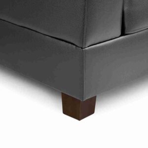 Jerry Black Faux Leather Armchair - Image 2