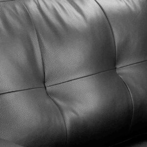 Jerry Black Faux Leather Armchair - Image 4