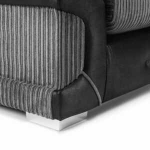Logan Sofa Black/Grey Large Corner - Image 2