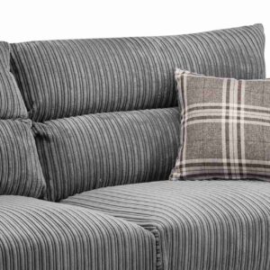 Logan Sofa Black/Grey Large Corner - Image 3