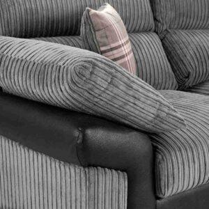 Logan Sofa Black/Grey Large Corner - Image 4