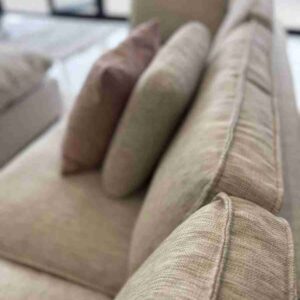 Santorini Sofa Grey Large Corner with Footstool - Image 5