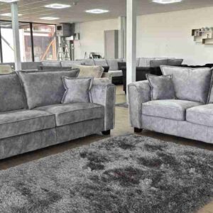 Serena Sofa Range 3+2+1 Seater Grey - Image 7