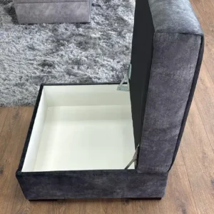 Serena Sofa Black Footstool - Image 3