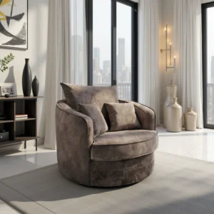 Serena Sofa Brown Swivel Chair - Image 1