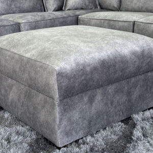 Serena Sofa Grey Footstool - Image 1