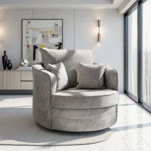 Serena Sofa Grey Swivel Chair - Image 1