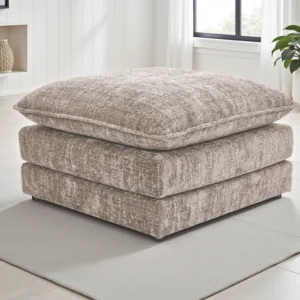 Solaya Footstool Beige - Image 1