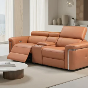 Somerville Electric Recliner Sofa Tan Armchair - Image 3