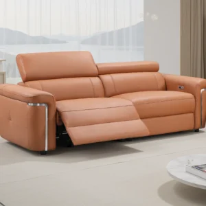Somerville Electric Recliner Sofa Tan Armchair - Image 4
