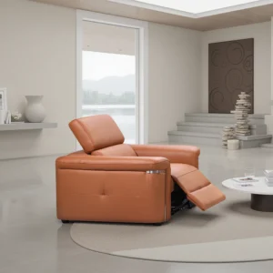 Somerville Electric Recliner Sofa Tan Armchair - Image 1