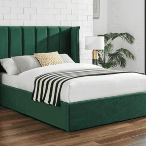 Polaris Bed Frame Green Ottoman Double - Image 1