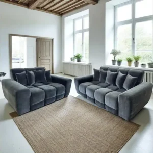 Jacob Sofa Black 3+2 Set - Image 1